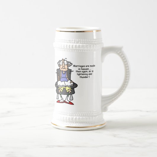 Ehe, Blitz, Donner-Spaß Bierglas (Rechts)