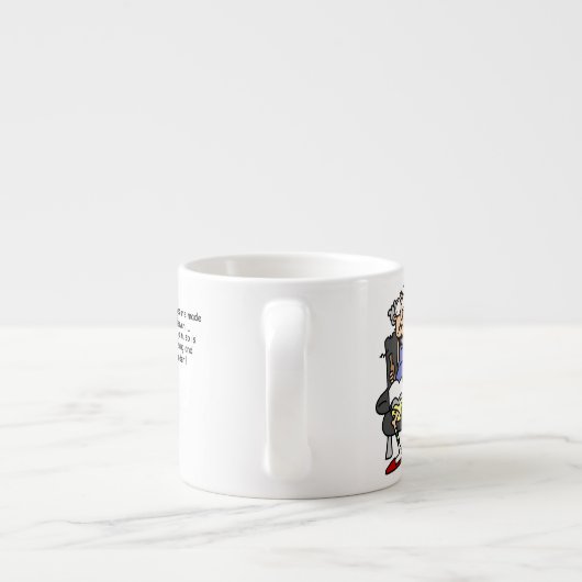 Ehe, Blitz, Donner-Spaß Espressotasse (Rückseite)