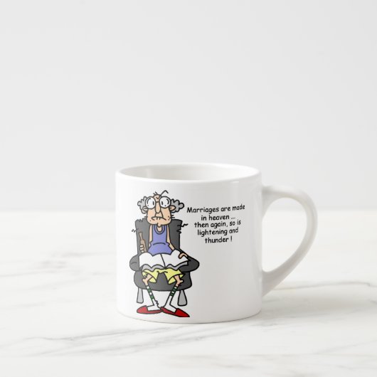 Ehe, Blitz, Donner-Spaß Espressotasse (Rechts)