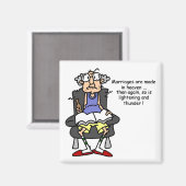 Ehe, Blitz, Donner-Spaß Magnet (Vorderseite/Rückseite)