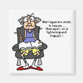 Ehe, Blitz, Donner-Spaß Magnet (Vorne)