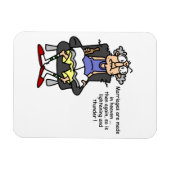 Ehe, Blitz, Donner-Spaß Magnet (Horizontal)