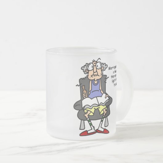 Ehe, Blitz, Donner-Spaß Mattglastasse (VorderseiteRechts)