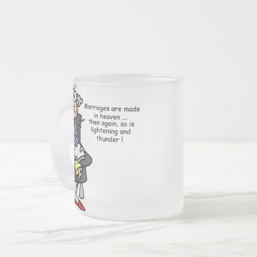 Ehe, Blitz, Donner-Spaß Mattglastasse (Vorderseite Links)