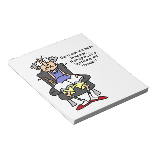 Ehe, Blitz, Donner-Spaß Notizblock (angewinkelt)