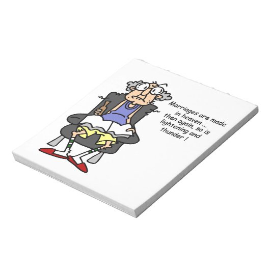 Ehe, Blitz, Donner-Spaß Notizblock (Rotiert)