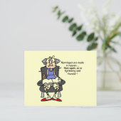 Ehe, Blitz, Donner-Spaß Postkarte (Stehend Vorderseite)