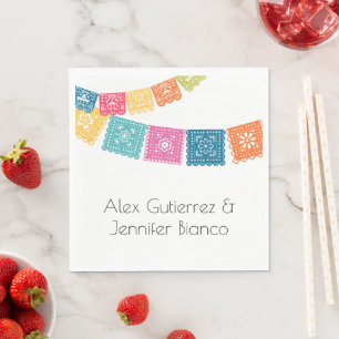 Ehe - Boda - Hochzeit Papel Picado Serviette