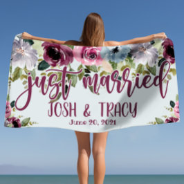 Ehe Braut und Brautpaare Strandtuch