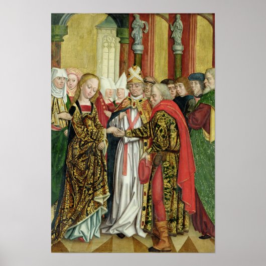 Ehe der Jungfrau, aus dem Dom Altar, 1499 Poster (Vorne)