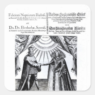 Ehe der Prinzessin Elizabeth Quadratischer Aufkleber