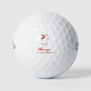 Ehe: Die längste Pyjamaparty Rot handgezeichnet Golfball