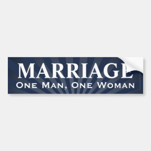 Ehe, ein Mann, eine Frau Autoaufkleber