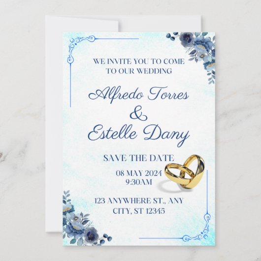 Ehe Einladung (Rückseite)