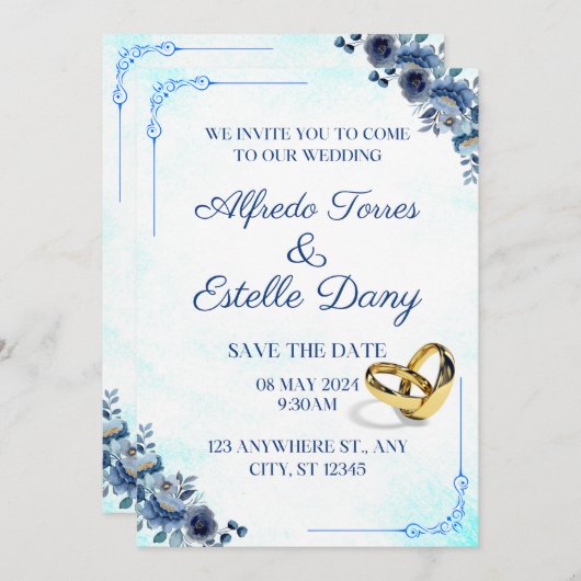 Ehe Einladung (Vorne/Hinten)