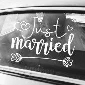 Ehe elegante weiße Skripthochzeit Fensteraufkleber