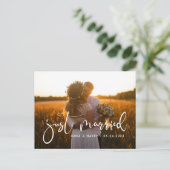 Ehe Elegantes romantisches Hochzeitsfest Foto Postkarte (Stehend Vorderseite)