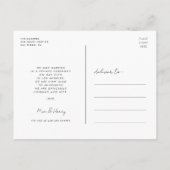 Ehe Elegantes romantisches Hochzeitsfest Foto Postkarte (Rückseite)