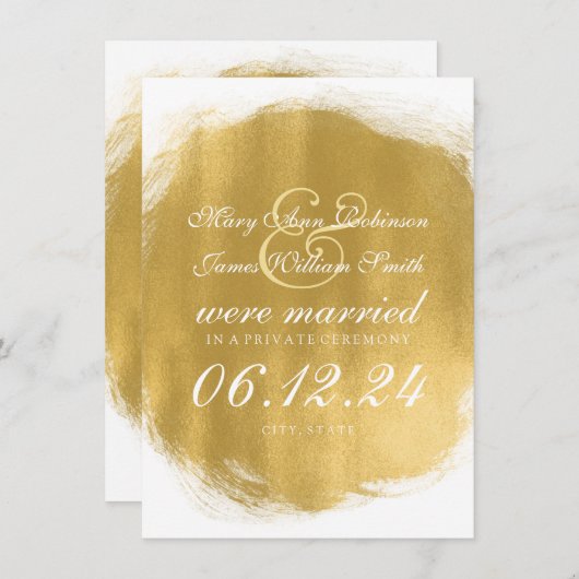 Ehe / Elopation Gold Paint Look Ankündigung (Vorne/Hinten)