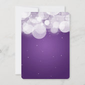 Ehe Elopement Glühen und Sparkeln Lila Ankündigung (Rückseite)