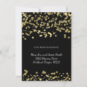 Ehe / Elopement Gold Foil Look Confetti Ankündigung (Rückseite)