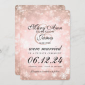 Ehe/Eloption Kupfer Winter Wonderland Einladung (Vorne/Hinten)