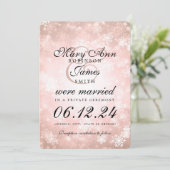 Ehe/Eloption Kupfer Winter Wonderland Einladung (Stehend Vorderseite)