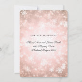 Ehe/Eloption Kupfer Winter Wonderland Einladung (Rückseite)