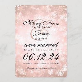 Ehe/Eloption Kupfer Winter Wonderland Einladung