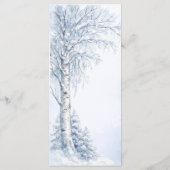 Ehe Frozen Birch Tree Hochzeit Menükarte (Rückseite)