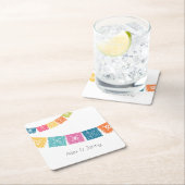 Ehe - Gastgeschenk Hochzeit Wedelpapel Picado Rechteckiger Pappuntersetzer (Vor Ort)