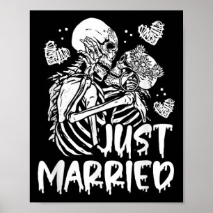 Ehe Halloween Skeleton Braut und Groom Wir Poster