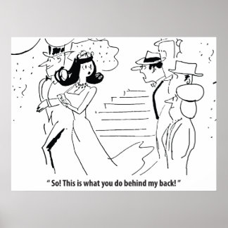 Ehe hinter seinem Rücken, humorvoll Poster