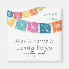 Ehe - Hochzeit Papel Picado Save the Date Magnet