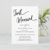 Ehe Hochzeitsempfang, Goldkonfetti Einladung (Stehend Vorderseite)