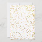 Ehe Hochzeitsempfang, Goldkonfetti Einladung (Rückseite)