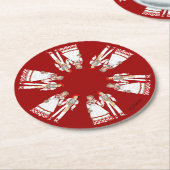 Ehe im Baskenland, Frankreich Runder Pappuntersetzer (Angewinkelt)