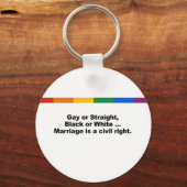 Ehe ist ein ziviles Recht Schlüsselanhänger (Vorderseite)