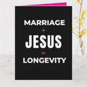 Ehe + Jesus = Langlebigkeit Karte (Gelbe Blume)