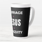 Ehe + Jesus = Langlebigkeit Milchtasse (Rechte Ecke)
