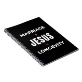 Ehe + Jesus = Langlebigkeit Notizblock (Rechte Seite)