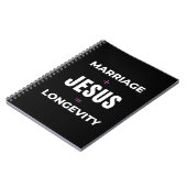 Ehe + Jesus = Langlebigkeit Notizblock (Linke Seite)