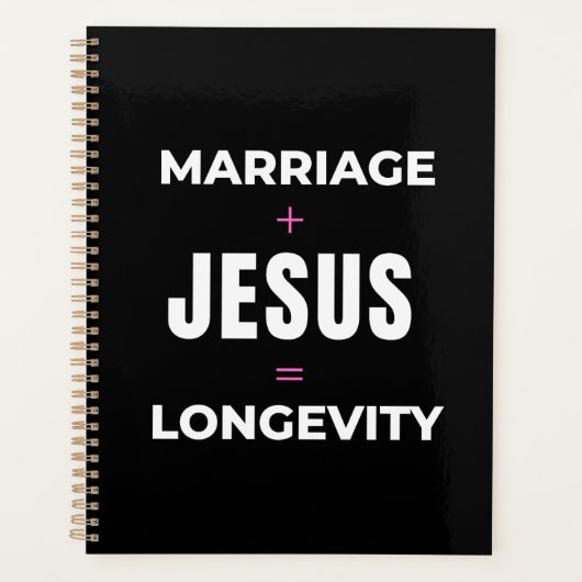 Ehe + Jesus = Langlebigkeit Planer (Vorderseite)