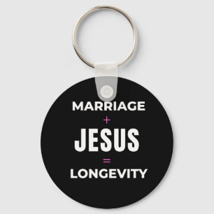 Ehe + Jesus = Langlebigkeit Schlüsselanhänger
