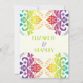 Ehe mit Regenbogenfarben Einladung (Vorderseite)