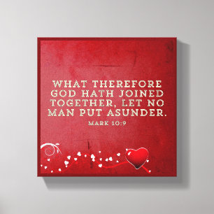 Ehe - Premium Leinwand mit Umrandung (Glanz)