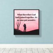 Ehe - Premium Wrapped Canvas (Glanz) Leinwanddruck (Insitu (Holzboden))