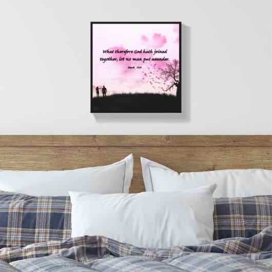 Ehe - Premium Wrapped Canvas (Glanz) Leinwanddruck (Insitu (Schlafzimmer))