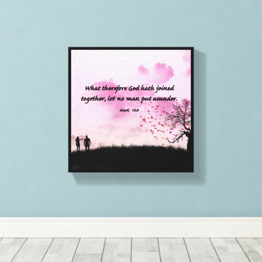 Ehe - Premium Wrapped Canvas (Glanz) Leinwanddruck (Insitu (Holzboden))