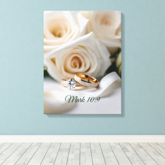 Ehe - Premium Wrapped Canvas (Glanz) Leinwanddruck (Insitu (Holzboden))